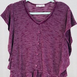 Burgundy Knit Wallflower Blouse